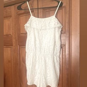 Xhilaration White Lace Romper